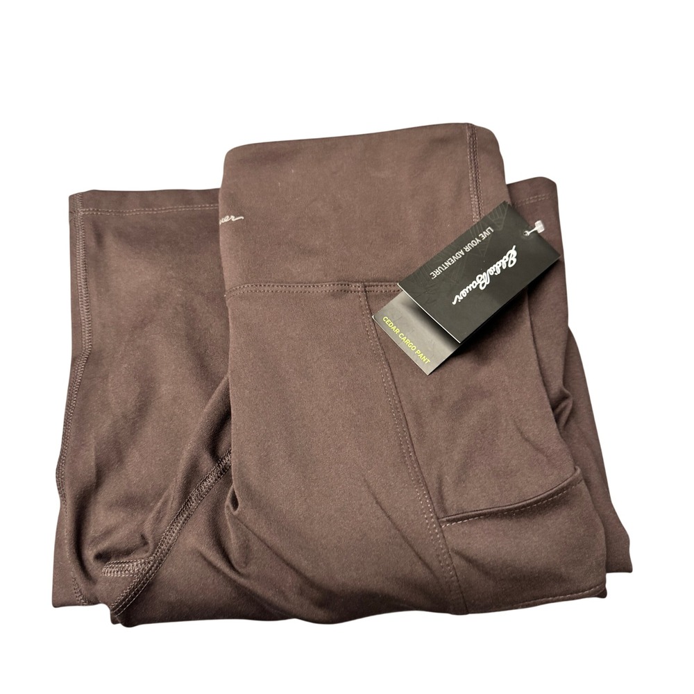 Eddie Bauer Cedar Cargo Pant Womens Small Brown High Rise Bootcut NEW